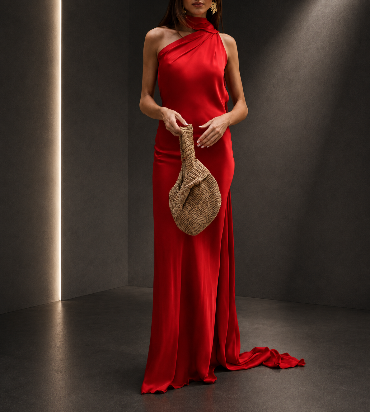 Marina- Vestido largo de satén