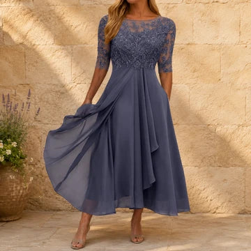 Malena- Vestido largo con estampado elegante