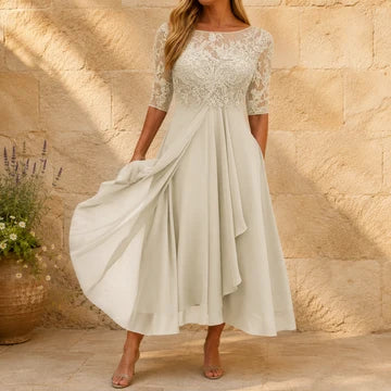 Malena- Vestido largo con estampado elegante