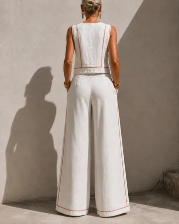 Valentina- Conjunto elegante de pantalones de pierna ancha