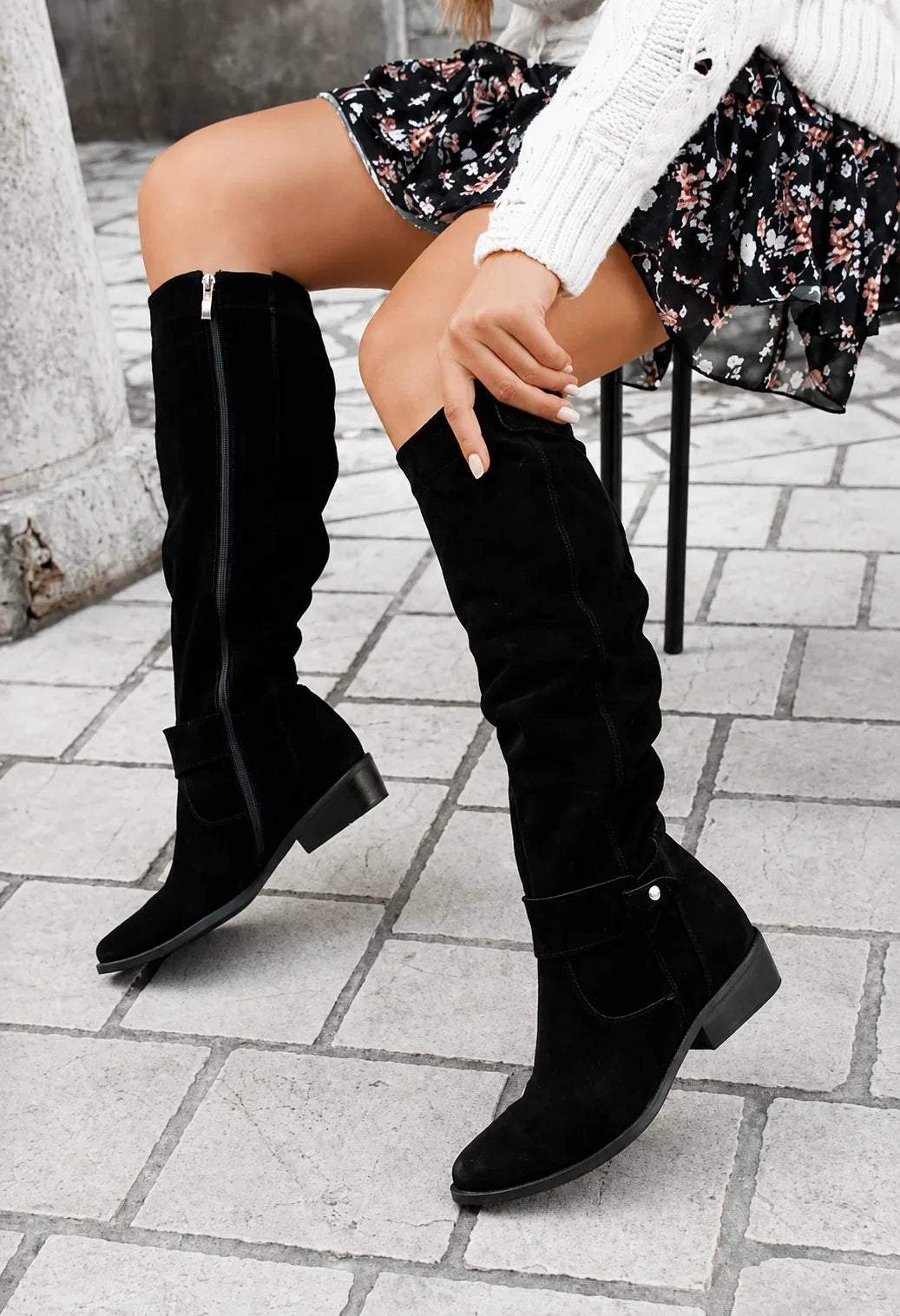 Sara- Botas altas para mujer con un diseño suave tipo ante