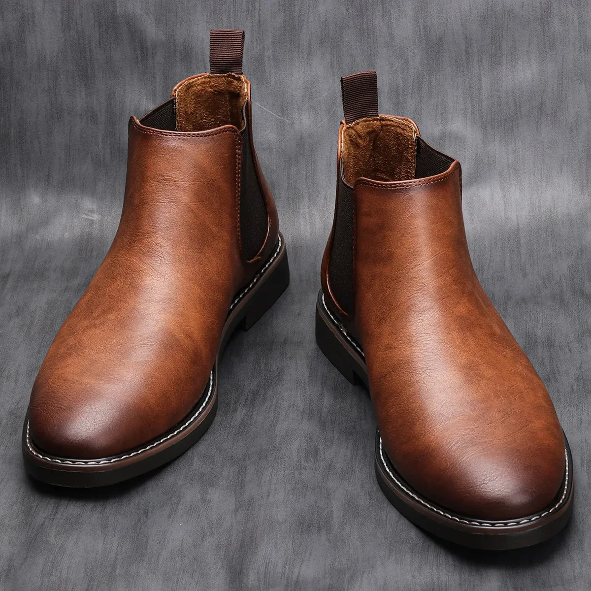 Gonzalo- Botas Chelsea hombre elegantes sin cordones – botines cuero clásico versátil