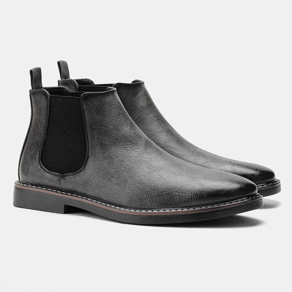 Gonzalo- Botas Chelsea hombre elegantes sin cordones – botines cuero clásico versátil