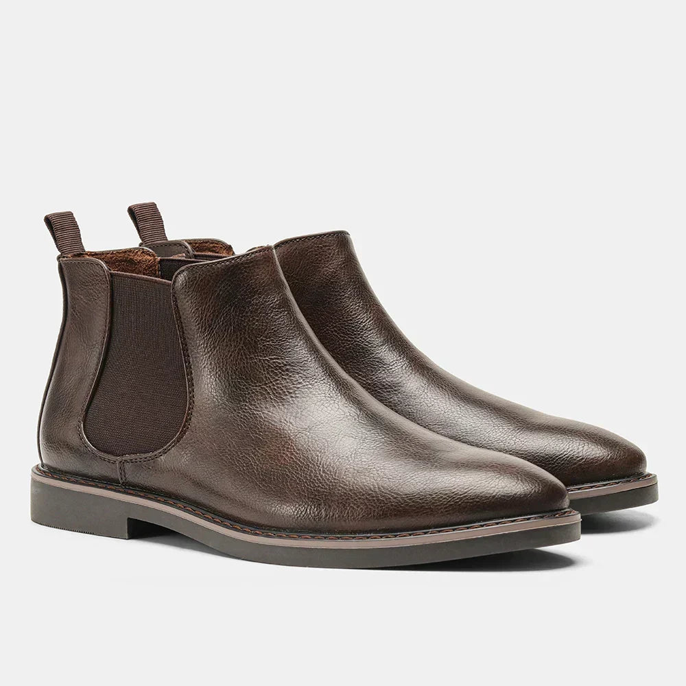 Gonzalo- Botas Chelsea hombre elegantes sin cordones – botines cuero clásico versátil