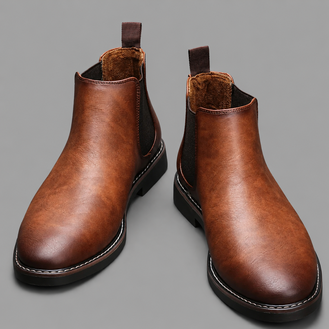 Gonzalo- Botas Chelsea hombre elegantes sin cordones – botines cuero clásico versátil