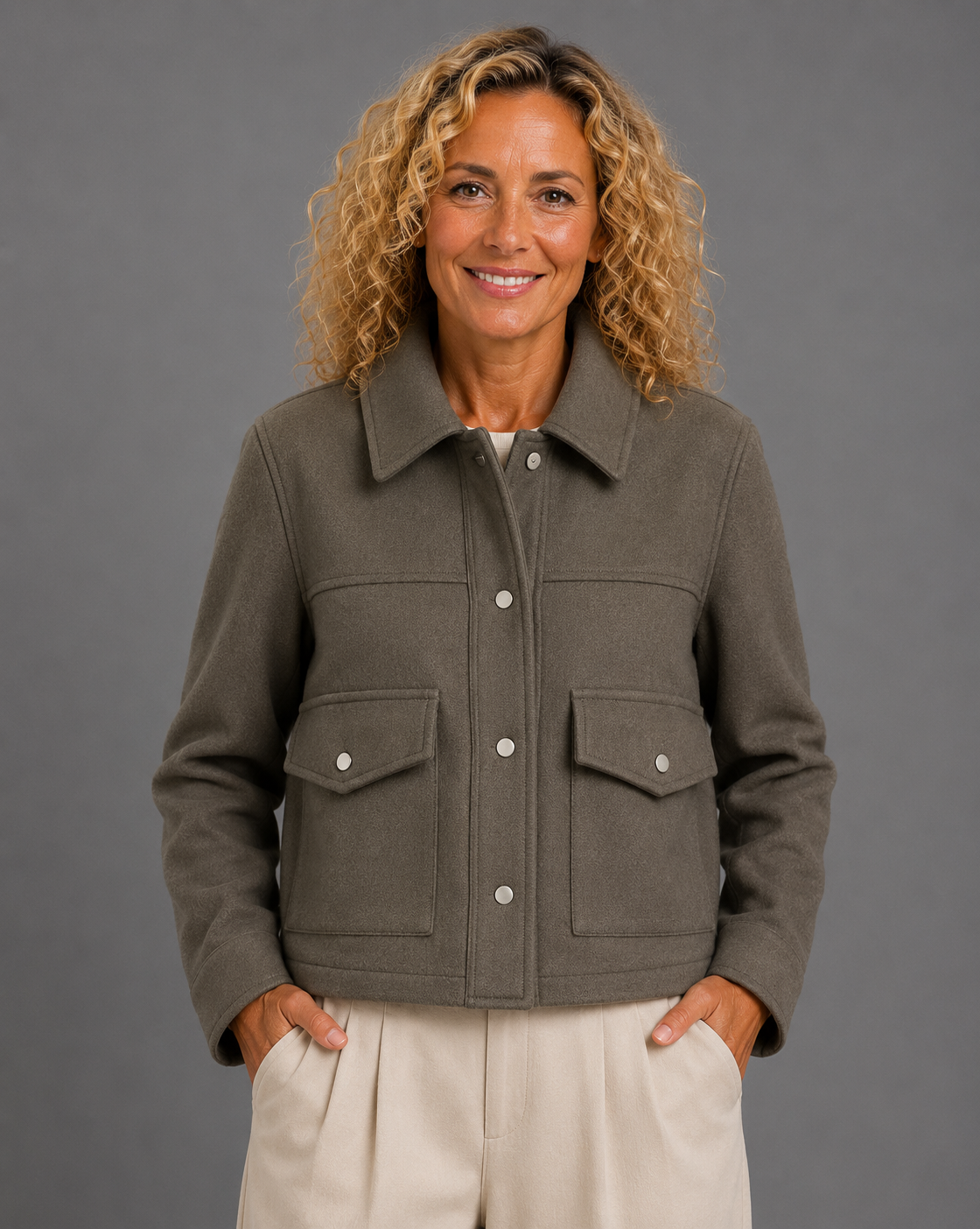 Sara- Chaqueta de botones elegante
