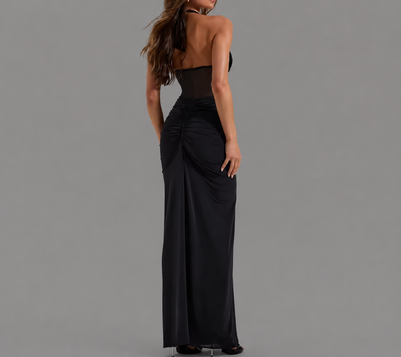 Olivia- Vestido elegante con cinta halter