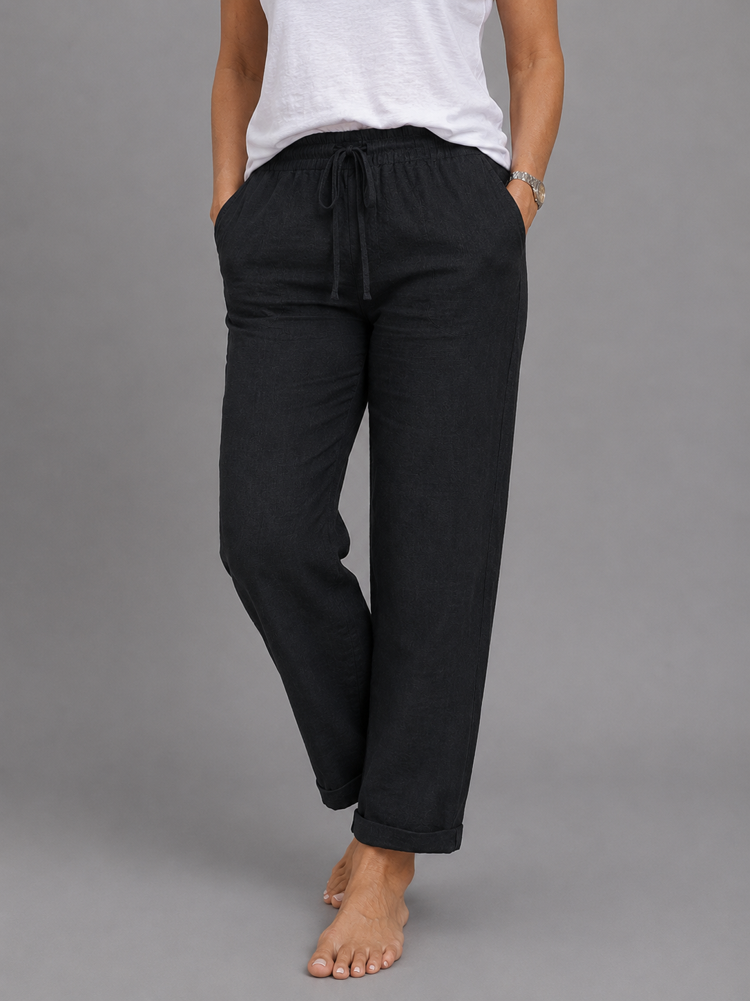 Carla- Pantalón de algodón-lino