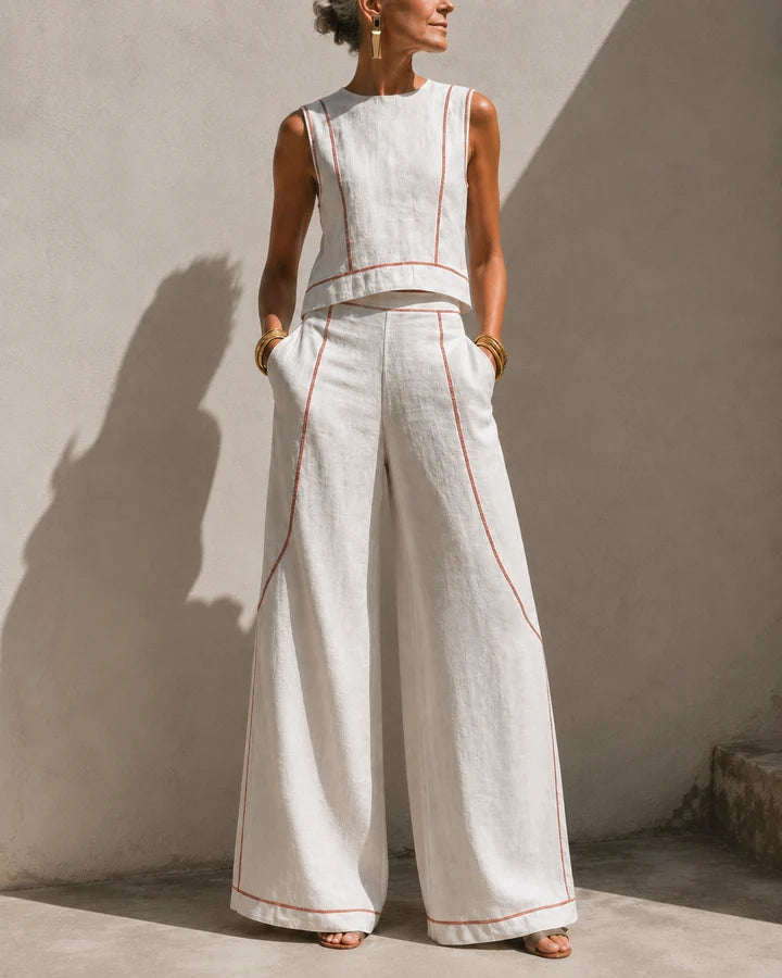 Valentina- Conjunto elegante de pantalones de pierna ancha