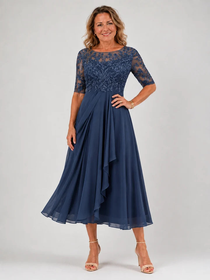 Malena- Vestido largo con estampado elegante