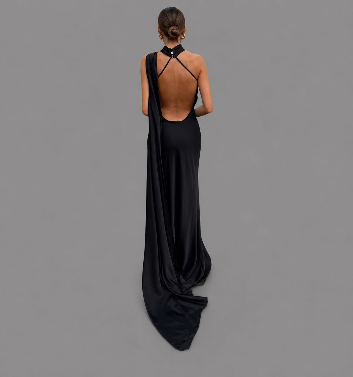 Marina- Vestido largo de satén