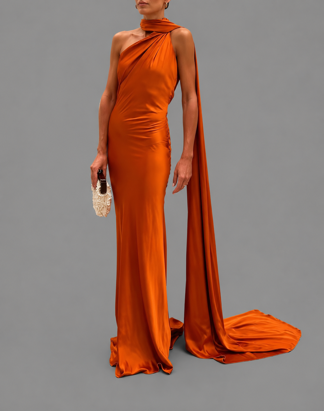 Marina- Vestido largo de satén