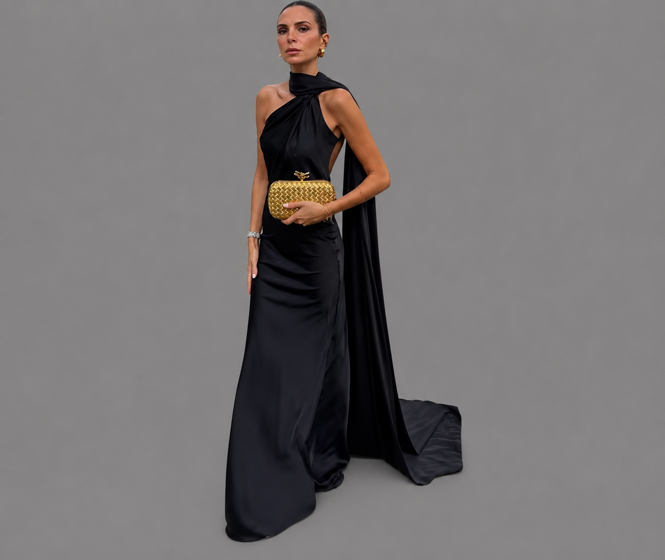 Marina- Vestido largo de satén