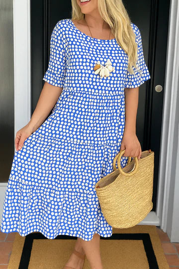 Gabriela- Vestido midi de manga corta