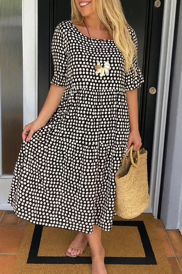 Gabriela- Vestido midi de manga corta