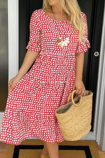 Gabriela- Vestido midi de manga corta